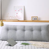 SOGA 2X 120cm Silver Triangular Wedge Bed Pillow Headboard Backrest Bedside Tatami Cushion Home Decor