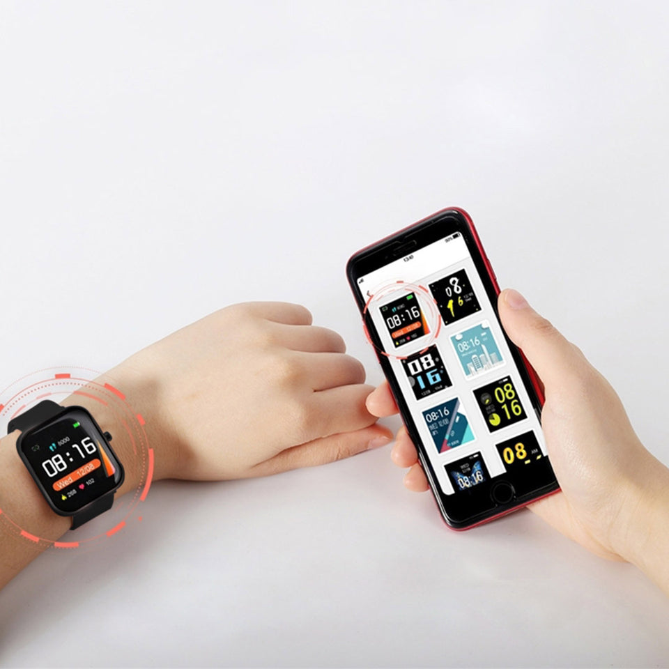 SOGA Waterproof Fitness Smart Wrist Watch Heart Rate Monitor Tracker P8 Black
