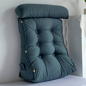 SOGA 4X 60cm Grey Triangular Wedge Lumbar Pillow Headboard Backrest Sofa Bed Cushion Home Decor