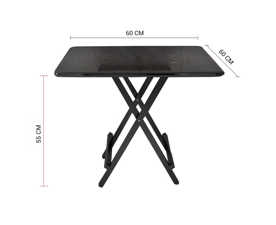 SOGA 2X Black Portable Table Foldable Multifunctional Furniture Home Decor