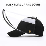 10X Outdoor Protection Hat Anti-Fog Pollution Dust Saliva Protective Cap Full Face Shield Cover Adult Black/White