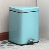 SOGA 2X Foot Pedal Stainless Steel Rubbish Recycling Garbage Waste Trash Bin Square 12L Blue