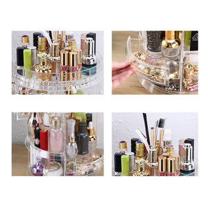 SOGA 2X 360 Degree Rotating Makeup Organiser Cosmetics Holder Display Stand Skincare Home Decor