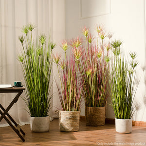 SOGA 4X 120cm Purple-Red Artificial Indoor Potted Papyrus Plant Tree Fake Simulation Decorative