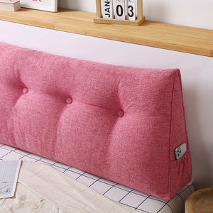 SOGA 2X 180cm Pink Triangular Wedge Bed Pillow Headboard Backrest Bedside Tatami Cushion Home Decor