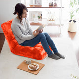 SOGA 2 Pack 6-Position Folding Floor Recliner Chairs Orange