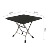 SOGA Black Portable Square Table Standing Legs Foldable Furniture Home Decor