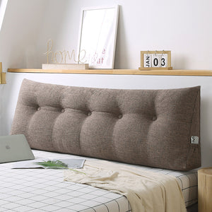 SOGA 2X 120cm Coffee Triangular Wedge Bed Pillow Headboard Backrest Bedside Tatami Cushion Home Decor
