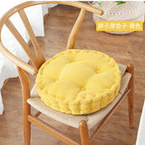 SOGA Yellow Round Cushion Soft Leaning Plush Backrest Throw Seat Pillow Home Office Decor