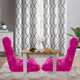 SOGA 4X Floor Recliner Folding Lounge Sofa Futon Couch Folding Chair Cushion Pink