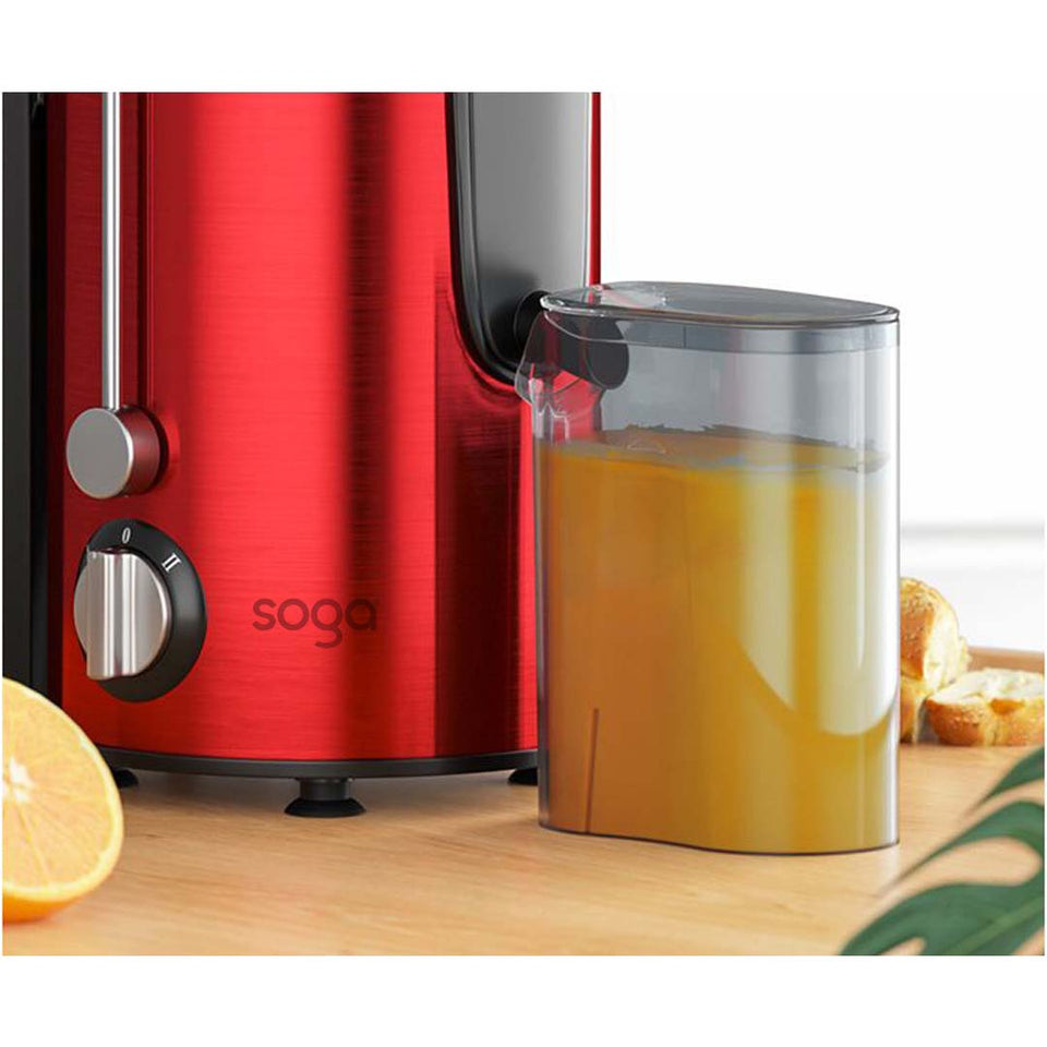 SOGA Juicer 400W Professional Stainless Steel Whole Fruit Vegetable Juice Extractor Diet Red