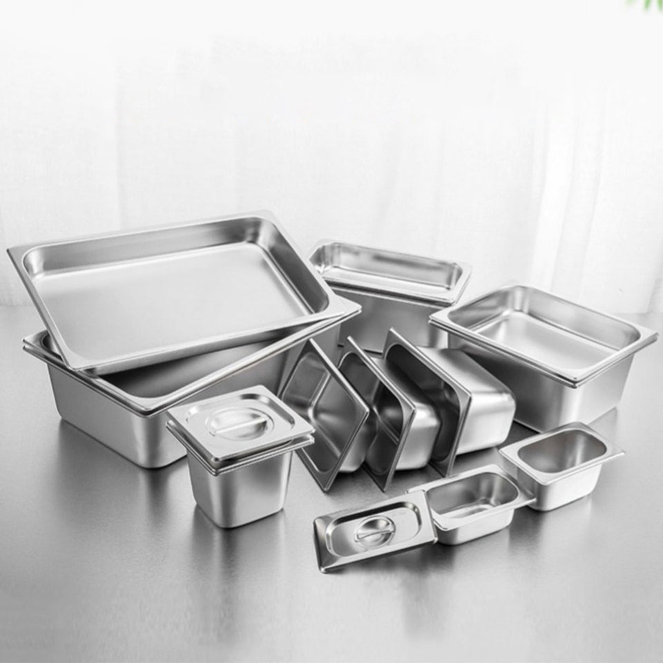 SOGA 6X Gastronorm GN Pan Full Size 1/1 GN Pan 4cm Deep Stainless Steel Tray