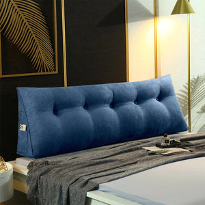 SOGA 2X 120cm Blue Triangular Wedge Bed Pillow Headboard Backrest Bedside Tatami Cushion Home Decor