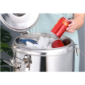 SOGA 30L Stainless Steel Insulated Stock Pot Dispenser Hot & Cold Beverage Container With Tap