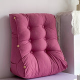 SOGA 4X 45cm Magenta Triangular Wedge Lumbar Pillow Headboard Backrest Sofa Bed Cushion Home Decor