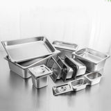 SOGA 12X Gastronorm GN Pan Full Size 1/3 GN Pan 6.5 cm Deep Stainless Steel Tray with Lid
