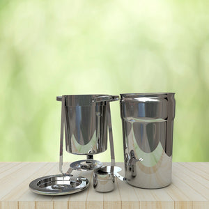 SOGA 7L Round Stainless Steel Soup Warmer Marmite Chafer Full Size Catering Chafing Dish