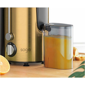 SOGA 2X Juicer 400W Professional Stainless Steel Whole Fruit Vegetable Juice Extractor Diet Gold