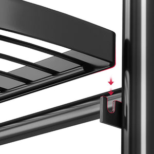 SOGA 2X 4 Tier Steel Triangular Corner Stand Portable Storage Organize