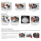 SOGA 43cm Stainless Steel Steamer Insert Stock Pot Steaming Rack Stockpot Tray