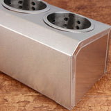 SOGA 18/10 Stainless Steel Commercial Conical Utensils Cutlery Holder with 4 Holes