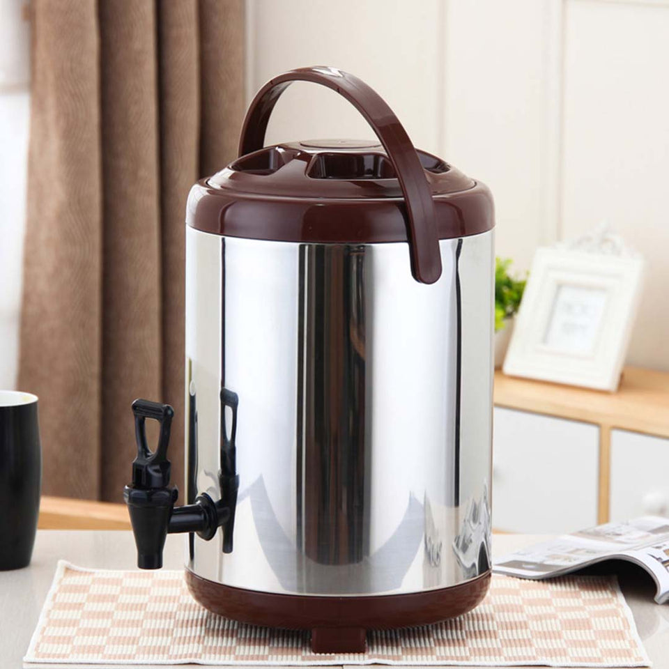 SOGA 2X 16L Portable Insulated Cold/Heat Coffee Tea Beer Barrel Brew Pot With Dispenser