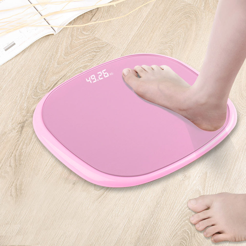 SOGA 180kg Digital LCD Fitness Electronic Bathroom Body Weighing Scale Pink