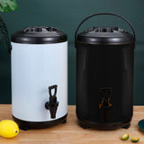 SOGA 4X 18L Stainless Steel Insulated Milk Tea Barrel Hot and Cold Beverage Dispenser Container with Faucet Black
