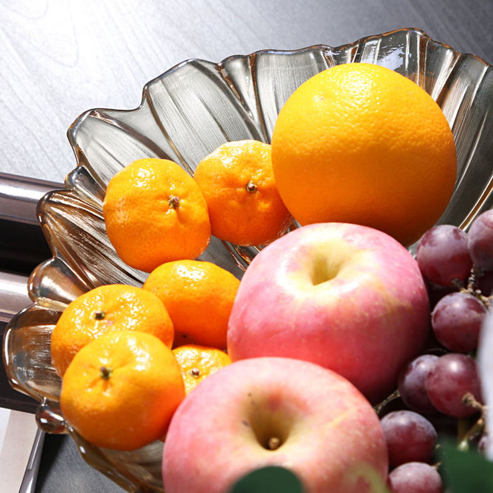 SOGA Bronze Tulip Crystal Glass Fruit Bowl Candy Holder Countertop Dessert Serving Basket Decor