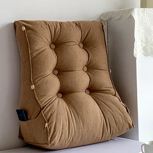 SOGA 2X 45cm Khaki Triangular Wedge Lumbar Pillow Headboard Backrest Sofa Bed Cushion Home Decor