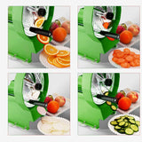 SOGA Commercial Manual Vegetable Fruit Slicer Kitchen Cutter Machine Green