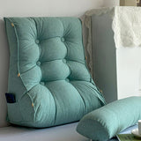SOGA 60cm Green Triangular Wedge Lumbar Pillow Headboard Backrest Sofa Bed Cushion Home Decor