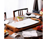 SOGA Electric Ceramic BBQ Grill Non-stick Surface Hot Plate for Indoor & Outdoor White