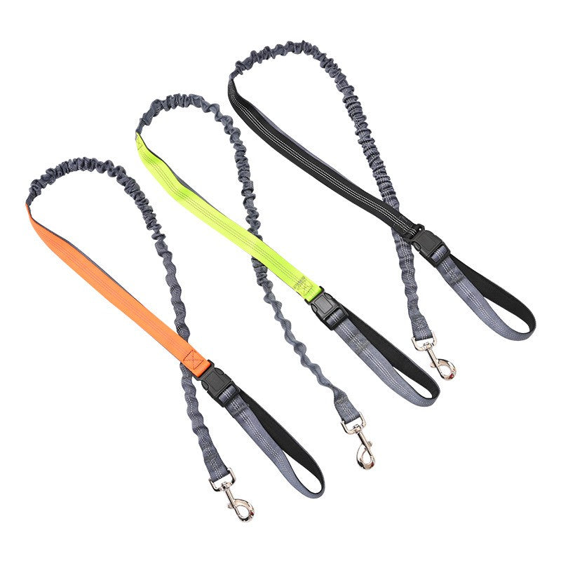 SOGA 2X Yellow Adjustable Hands-Free Pet Leash Bag Dog Lead Walking Running Jogging Pet Essentials