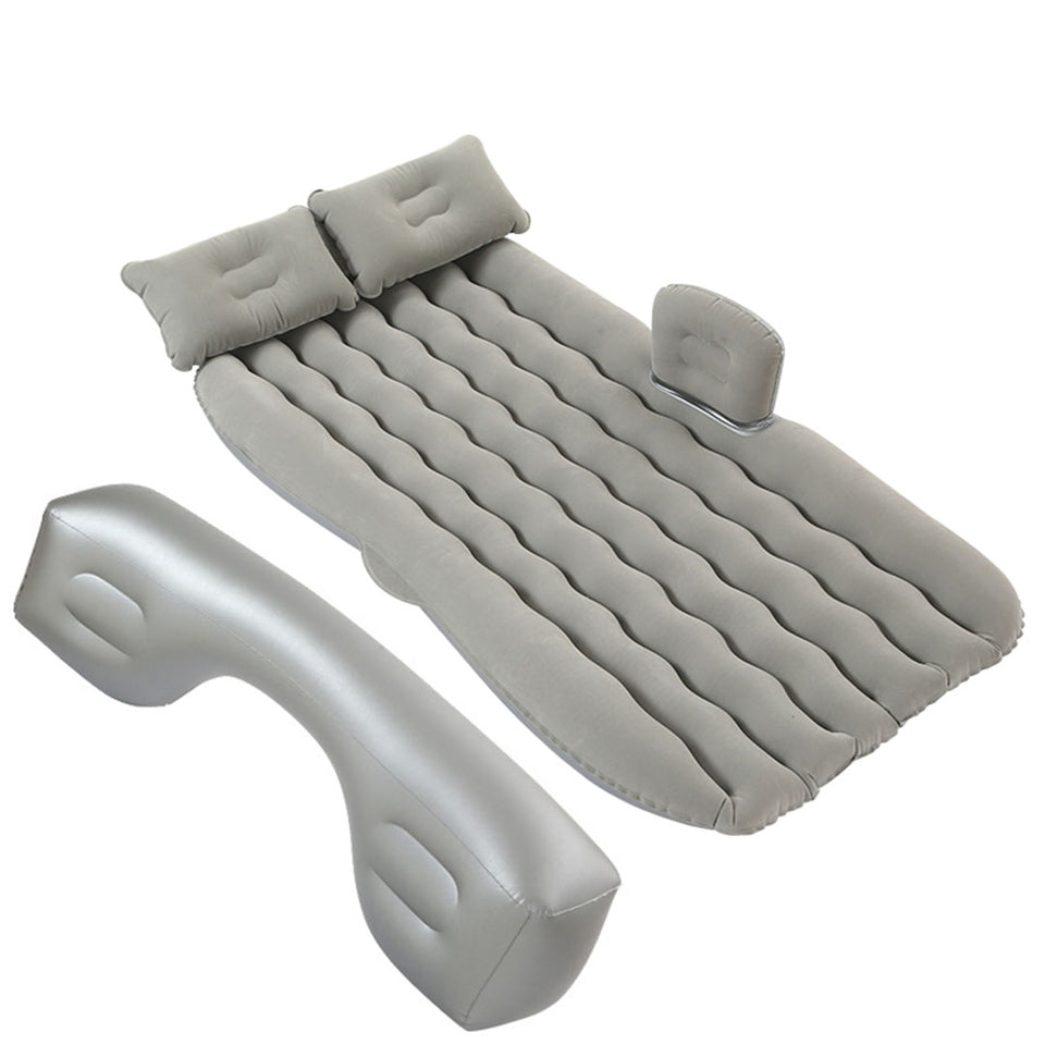 SOGA 2X  Grey Ripple Inflatable Car Mattress Portable Camping Air Bed Travel Sleeping Kit Essentials