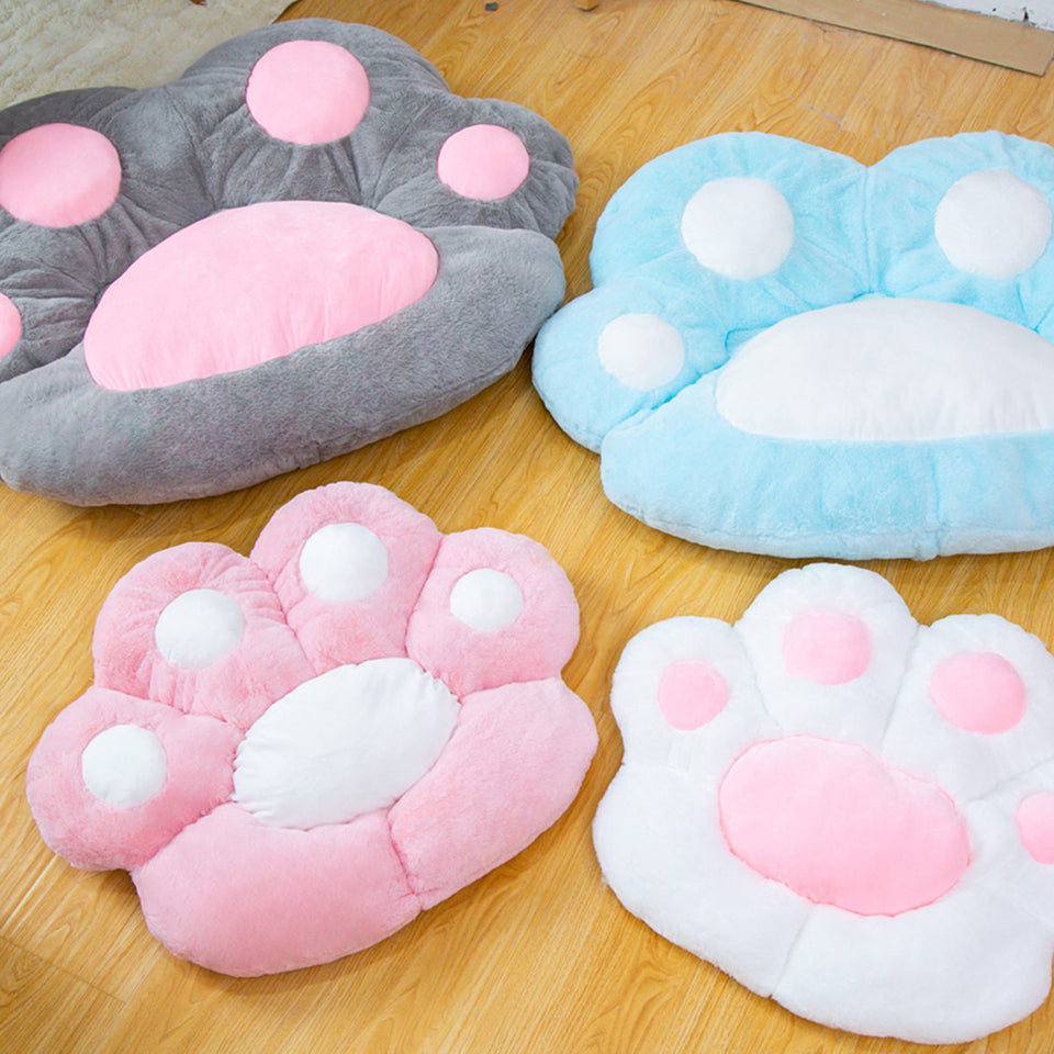 SOGA 80cm Mint Blue Paw Shape Cushion Warm Lazy Sofa Decorative Pillow Backseat Plush Mat Home Decor