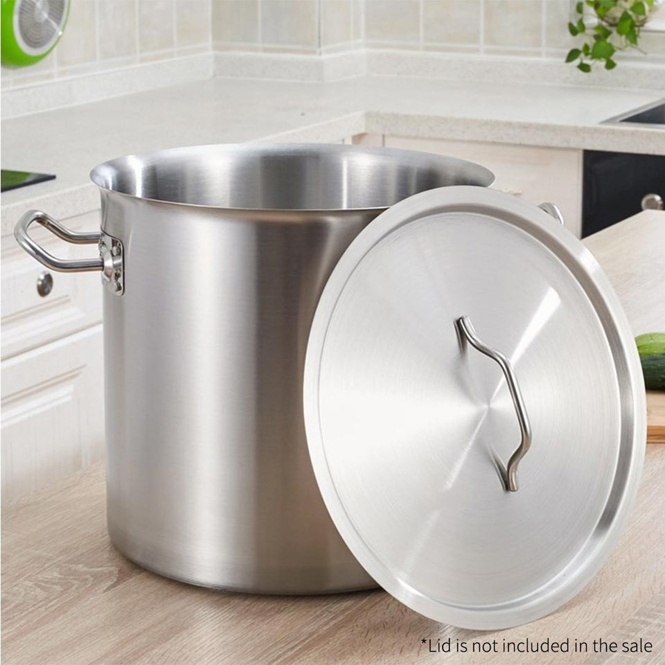 SOGA Stock Pot 98L Top Grade Thick Stainless Steel Stockpot 18/10 Without Lid