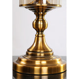 SOGA 42cm Gold Nordic Deluxe Candlestick Candle Holder Stand Pillar Glass /Iron