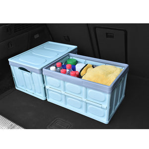 SOGA 2X 56L Collapsible Car Trunk Storage Multifunctional Foldable Box Blue