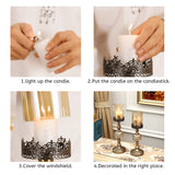 SOGA 2X 42cm 47cm Glass Candle Holder Candle Stand Glass/Metal