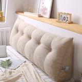 SOGA 2X 120cm Beige Triangular Wedge Bed Pillow Headboard Backrest Bedside Tatami Cushion Home Decor