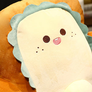SOGA 58cm Cute Face Toast Bread Cushion Stuffed Car Seat Plush Cartoon Back Support Pillow Home Decor