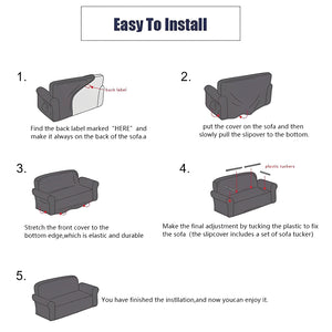 SOGA 1-Seater Grey Sofa Cover Couch Protector High Stretch Lounge Slipcover Home Decor