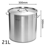 SOGA Dual Burners Cooktop Stove 21L Stainless Steel Stockpot 30cm and 30cm Induction Fry Pan