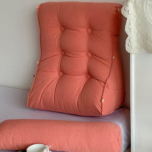 SOGA 2X 60cm Peach Triangular Wedge Lumbar Pillow Headboard Backrest Sofa Bed Cushion Home Decor