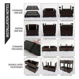 SOGA 2X 200cm Raised Planter Box Vegetable Herb Flower Outdoor Plastic Plants Garden Bed with Legs Deepen