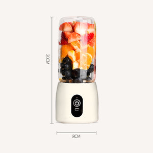 SOGA Portable Mini USB Rechargeable Handheld Juice Extractor Fruit Mixer Juicer White
