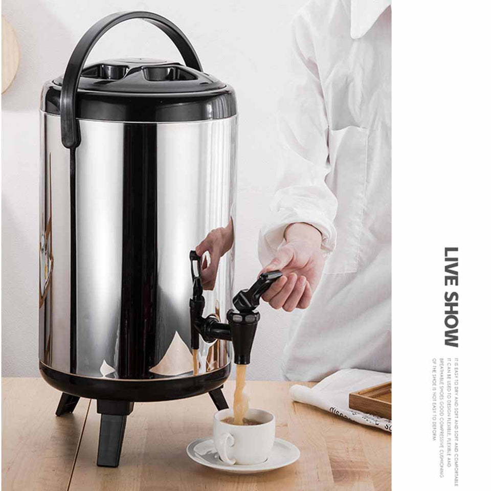 SOGA 14L Portable Insulated Cold/Heat Coffee Tea Beer Barrel Brew Pot With Dispenser