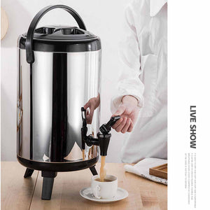 SOGA 4X 16L Portable Insulated Cold/Heat Coffee Tea Beer Barrel Brew Pot With Dispenser