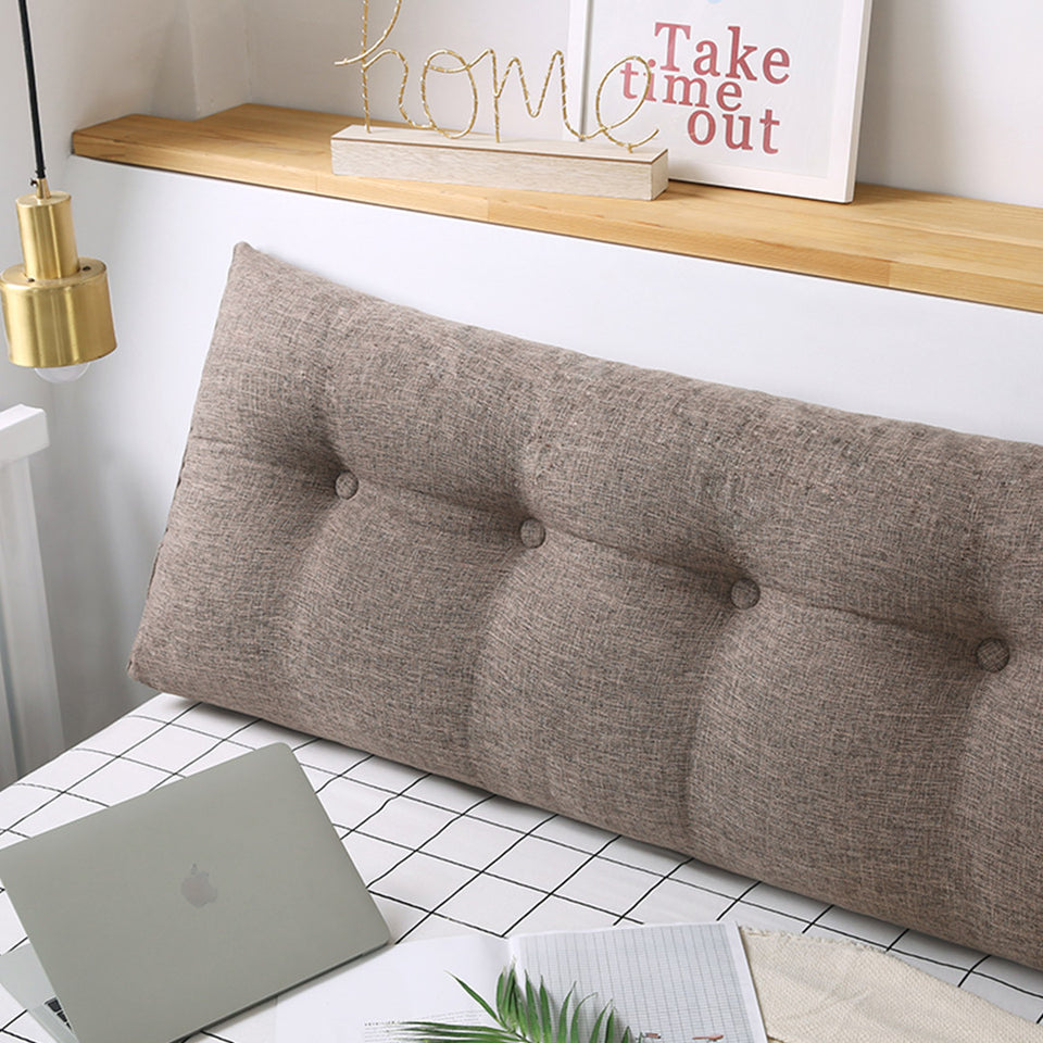 SOGA 150cm Coffee Triangular Wedge Bed Pillow Headboard Backrest Bedside Tatami Cushion Home Decor